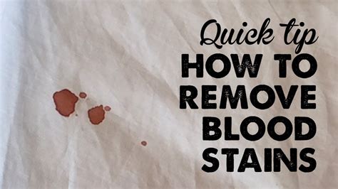 how to remove stained blood